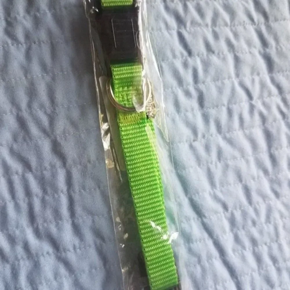 Pet Essentials Nylon Adjustable Collars Small Cats & Dogs Green
